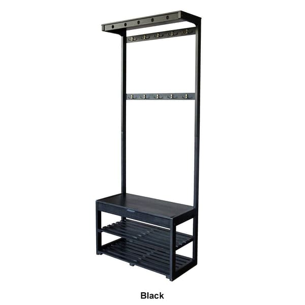 eccostyle™ Solid Bamboo Entryway Hall Tree w/ Storage Area