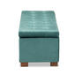 Baxton Studio Roanoke Grid Tufted Storage Ottoman Bench - image 4