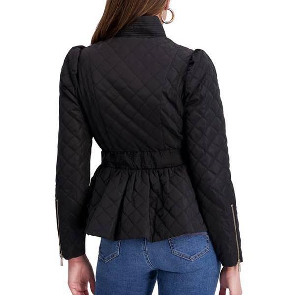 Womens Kensie Quilted Peplum Jacket