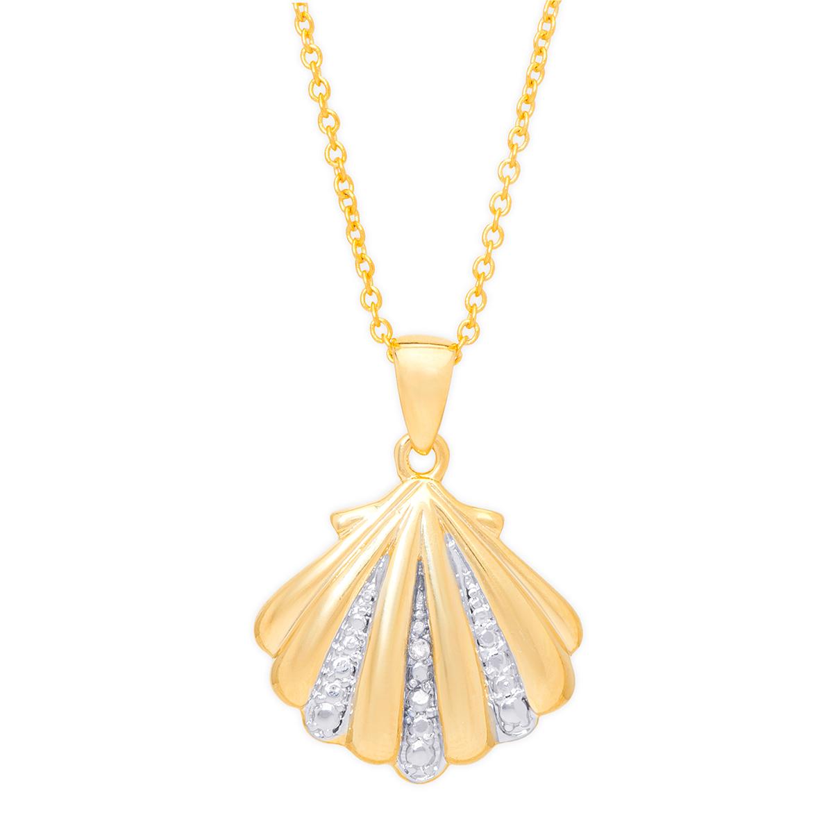 Accents by Gianni Argento Diamond Accent Plated Shell...