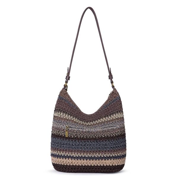 The Sak Sequoia Medium Crochet Hobo - Aspen Stripe