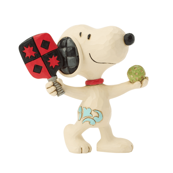 Jim Shore Peanuts Snoopy Playing Pickleball Mini Figurine - image 
