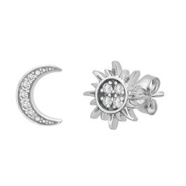 Diamond Classics&#40;tm&#41; 1/20cr Moon/Sun Earrings