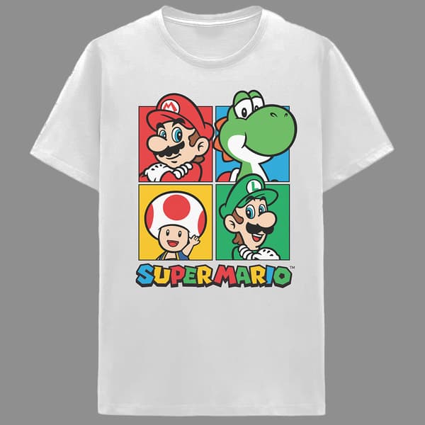 Young Mens Buddies Super Mario Graphic Tee - image 