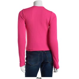 Juniors Derek Heart Weekend Chic Fleece Lined Long Sleeve Tee