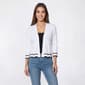 Womens 89th & Madison 3/4 Sleeve Chevron Tipped Shrug - image 1