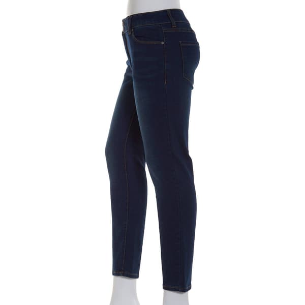 Womens Tahari Comfort Luxe Mid Rise Skinny Double Button Jeans
