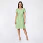 Womens Connected Apparel Short Sleeve Eyelet Pocket A-Line Dress - image 1