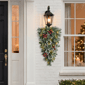 Puleo International 28in Warm White LED Snowy Silverton Pine Swag - image 3
