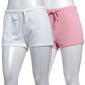 Juniors One Step Up 2pk Waffle Tie Front Shorts - image 1