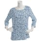 Womens Emily Daniels 3/4 Sleeve Watercolor Dot Jacquard Blouse - image 1