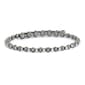 Black Rhodium Plated Spiral Bead & Crystal Coil Bracelet - image 1