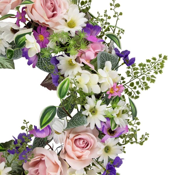 Northlight Seasonal Artificial Mixed Floral & Fern Spring Wreath