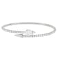 Athra Silver Plated Single Crystal Spear Coil Bracelet - image 1