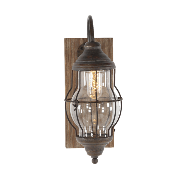 9th & Pike® Industrial Brown Metal Light Fixture - image 