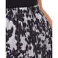 Womens NY Collection Pull On Black Floral Hacci Midi Skirt - image 4