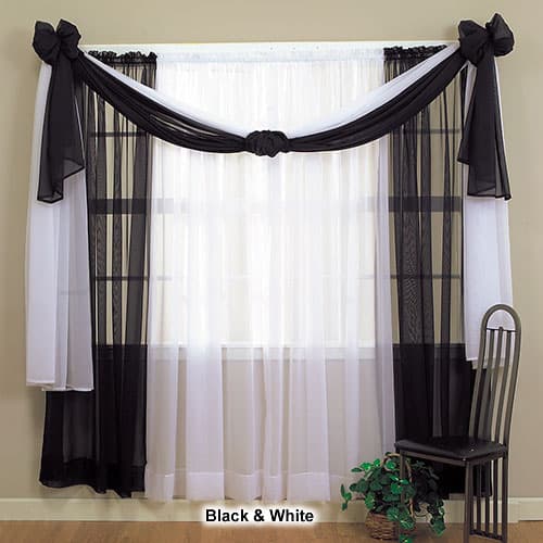 Roma II Voile Sheer Rod Pocket Curtain Panel