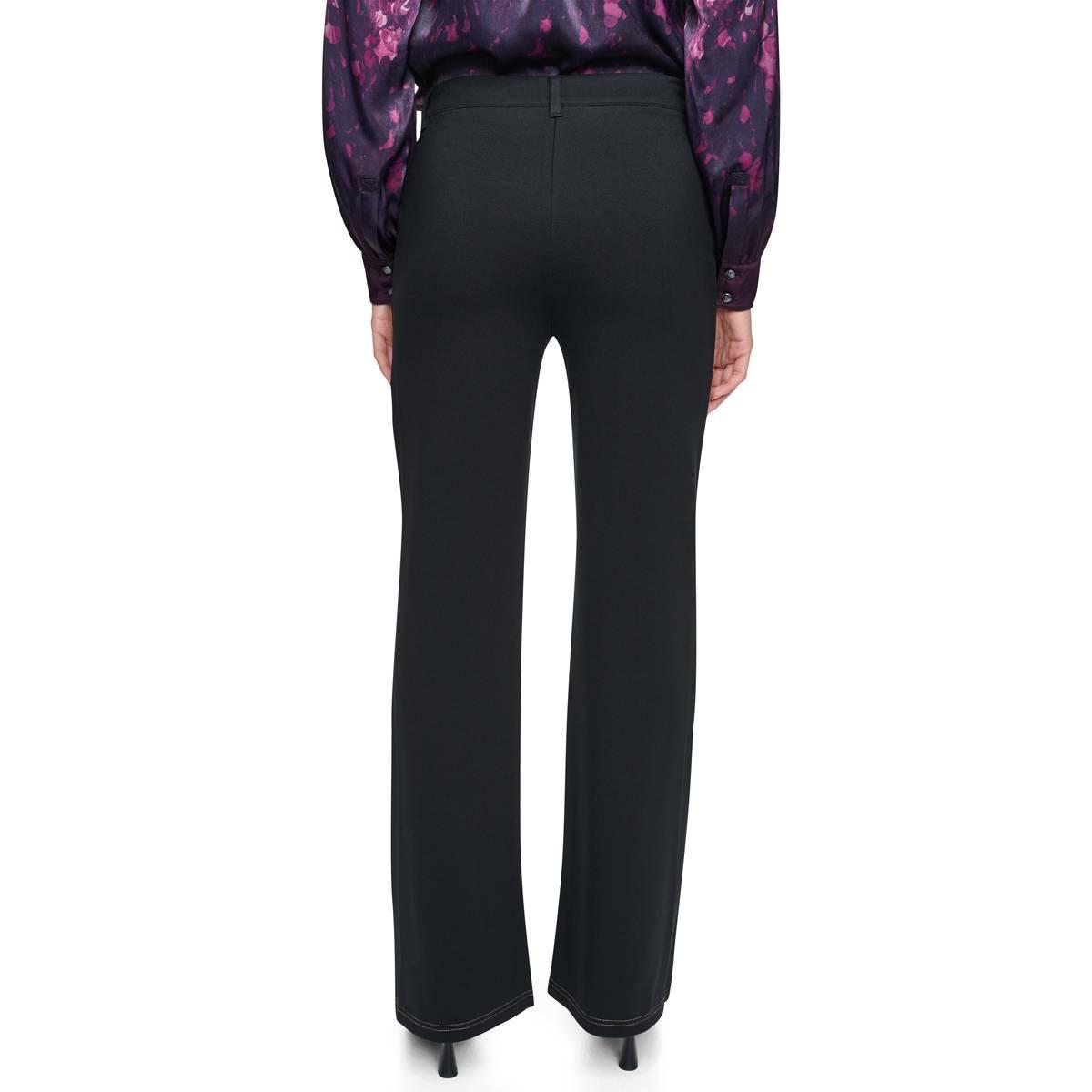 Womens DKNY Faux Leather & Ponte Mix Media Pants