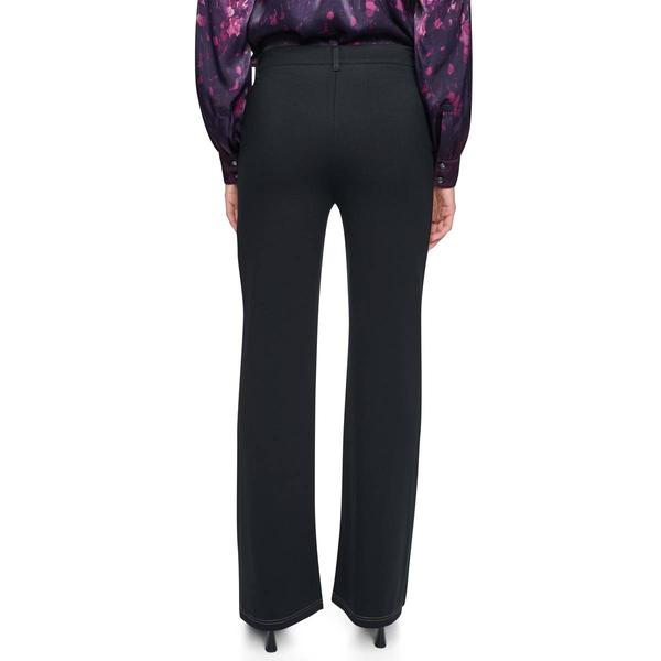 Womens DKNY Faux Leather & Ponte Mix Media Pants