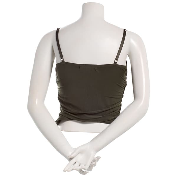 Juniors Madden Girl Mesh Lace Bustier Drape Neck Top