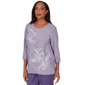 Petite Alfred Dunner Grand Bazaar Floral Embroidery Sweater - image 3