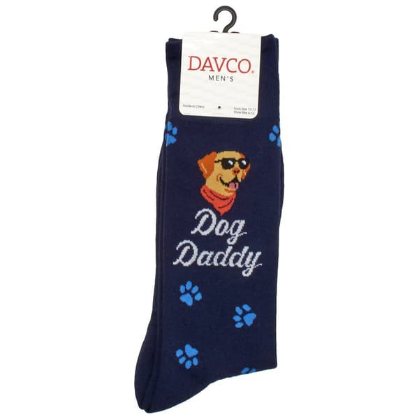 Mens Davco(R) Dog Daddy Paws Crew Socks - image 