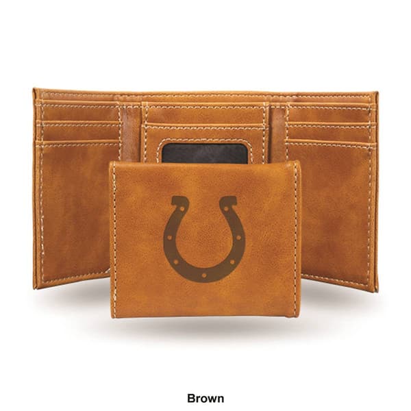 Mens NFL Indianapolis Colts Faux Leather Trifold Wallet