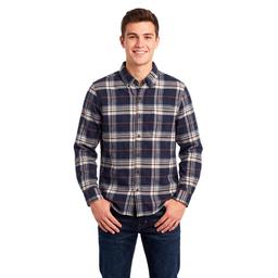 Young Mens Architect(R) Jean Co. Flannel Shirt - Navy/Brown