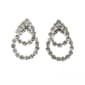 Rosa Rhinestones Silver-Tone Clear Rhinestone Open Loops Earrings - image 1