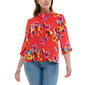 Womens Zac & Rachel Long Sleeve Pleated Hawaiian Floral Top - image 1