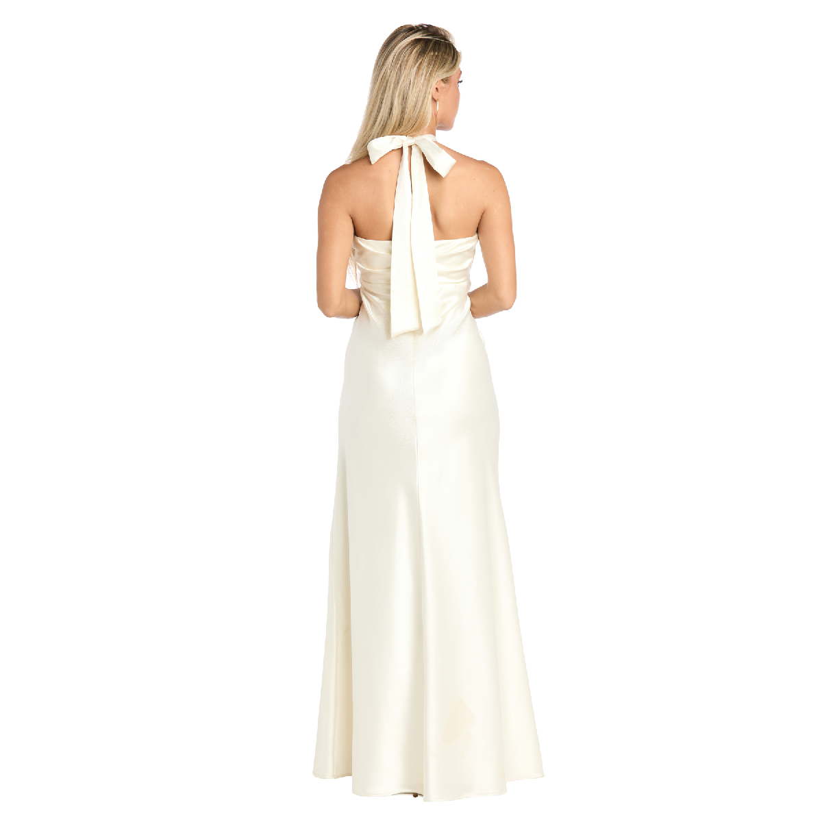 Juniors Morgan & Co. Front Cut Out Satin A-Line Dress