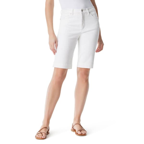 Womens Gloria Vanderbilt Amanda Bermuda Shorts with Slit Hem