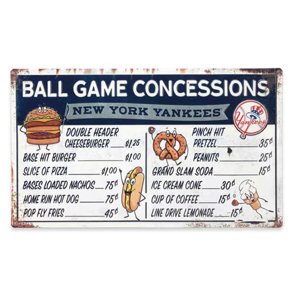 Open Road Yankees Concession Stand Sign