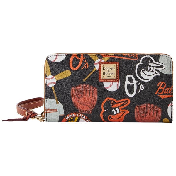 Dooney & Bourke Orioles Large Zip Around Wristlet - image 