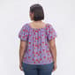 Plus Size Absolutely Famous Floral Ruffle Neck Blouse - image 2