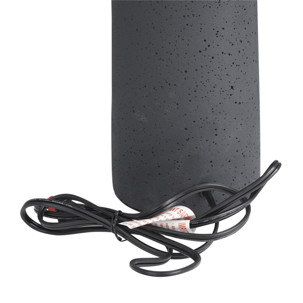 9th & Pike® Modern Black Cement Stone Table Lamp