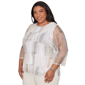 Plus Size Alfred Dunner Natural Wonder 3/4 Sleeves Mesh Blouse - image 3