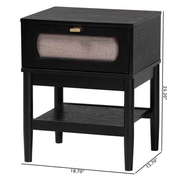 Baxton Studio Shirin Mid-Century Wood Nightstand