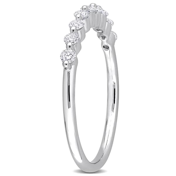 Platinum Plated 1/3ctw. Lab Grown Diamond Ring