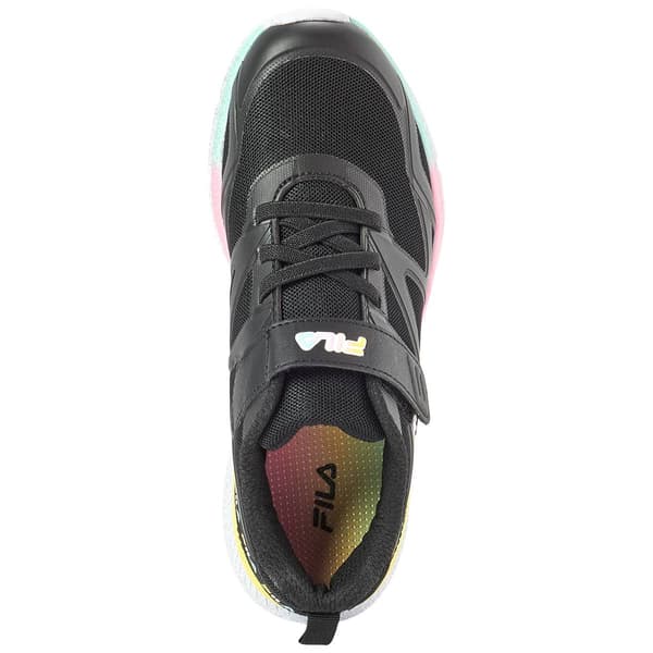 Kids Fila Galaxia 5 Strap Athletic Sneakers