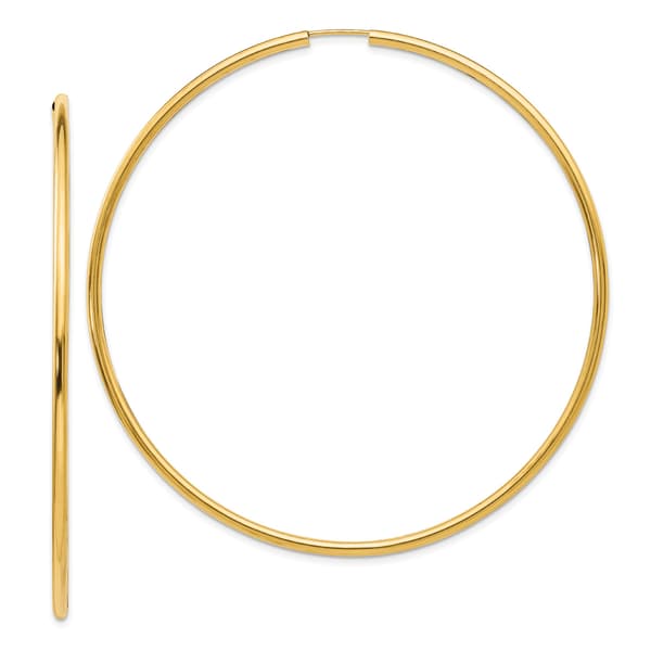 Gold Classics&#40;tm&#41; 14kt. Gold Polished Endless Hoop Earrings - image 