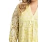 Plus Size NY Collection Burnout Jersey Lined Floral Scroll Blouse - image 4