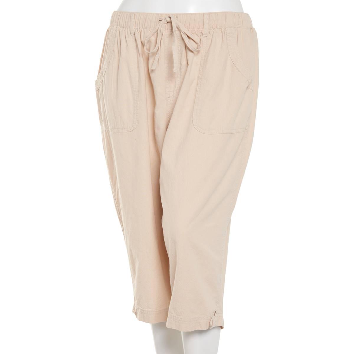 Plus Size Erika Blair Side Snap Sheeting Capris