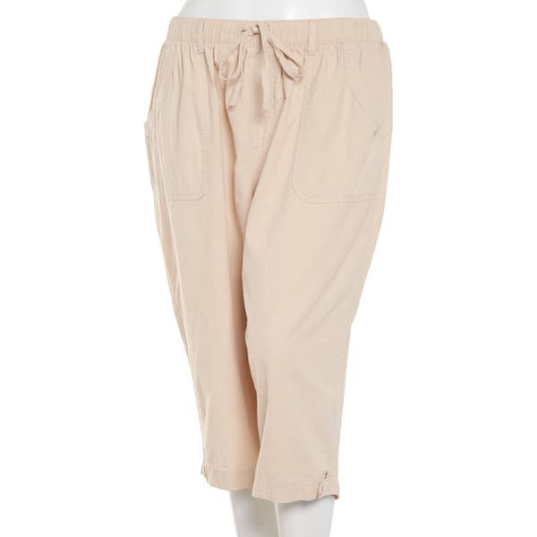Plus Size Erika Blair Side Snap Sheeting Capris