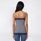 Juniors Pink Rose Rib Lace Trim Long Camisole w/ Stripes - image 2
