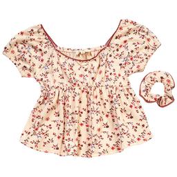Girls (7-16) Jessica Simpson Short Sleeve Floral Babydoll Top