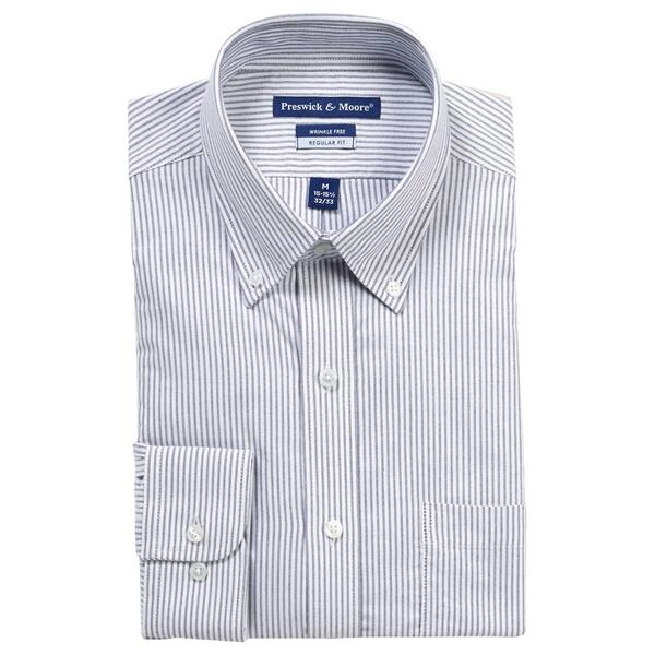 Mens Preswick & Moore Regular Fit Oxford Dress Shirt - Blue - image 