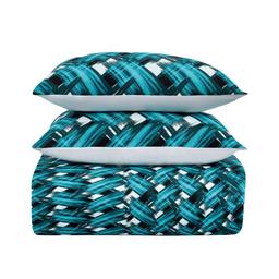Vince Camuto Ada Basketweave Print Comforter Set