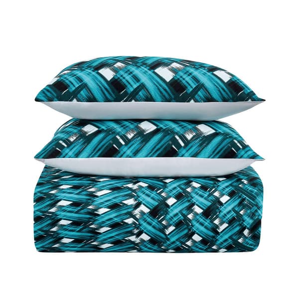 Vince Camuto Ada Basketweave Print Comforter Set