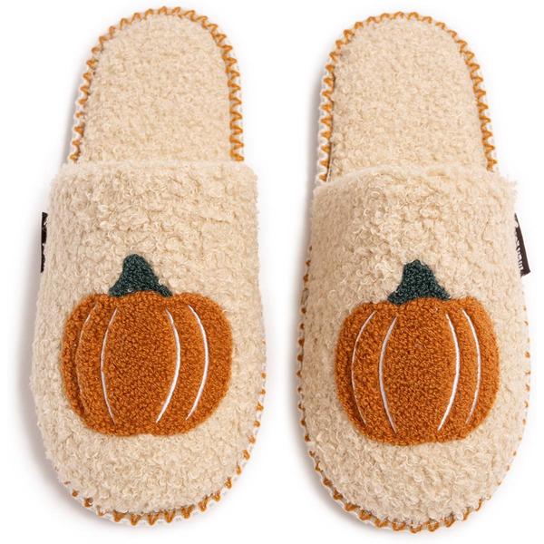 Womens MUK LUKS® Punch Needle Scuff Pumpkin Slip On Slippers